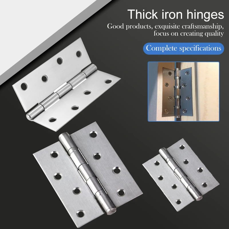 10 قطعة باب الخشب مع ثقب مفصلات حديدية سميكة 3.9in و 5.24in خزانة الباب المفصلي اكسسوارات لحام مادة الحديد باب الرياح #1