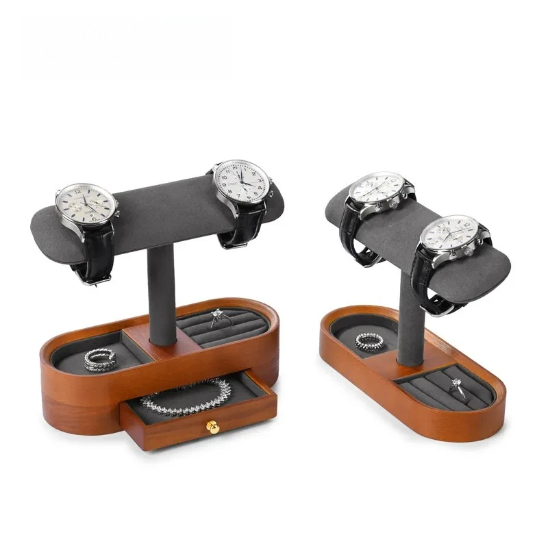 solid wood watch display stand for high-end wrist watch bracelet jewelry storage display props