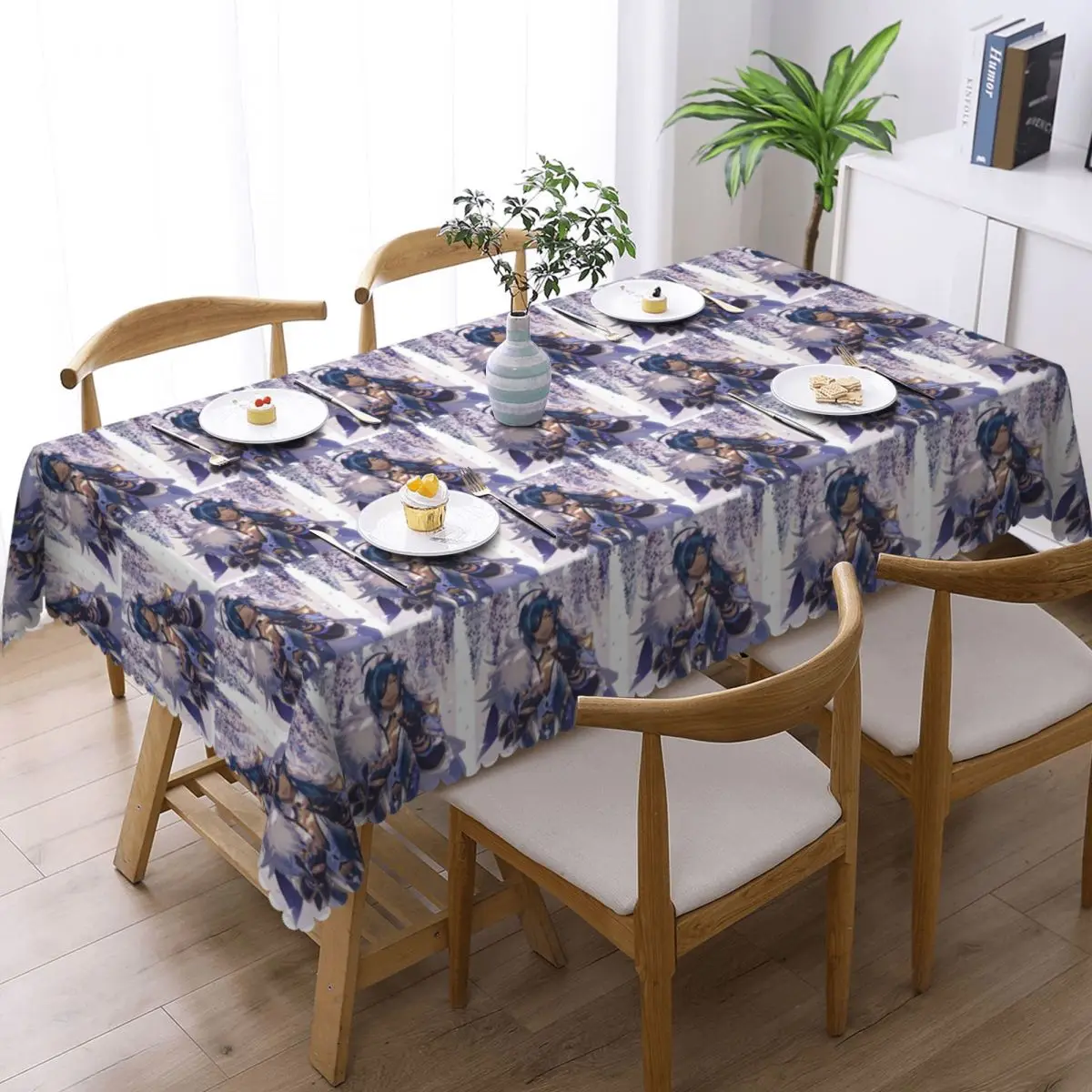 Kaeya Game Genshin Impact Anime Tablecloth Restaurant Kitchen Rectangular Tablecloth Party Decoration Outdoor Dining Table Cover