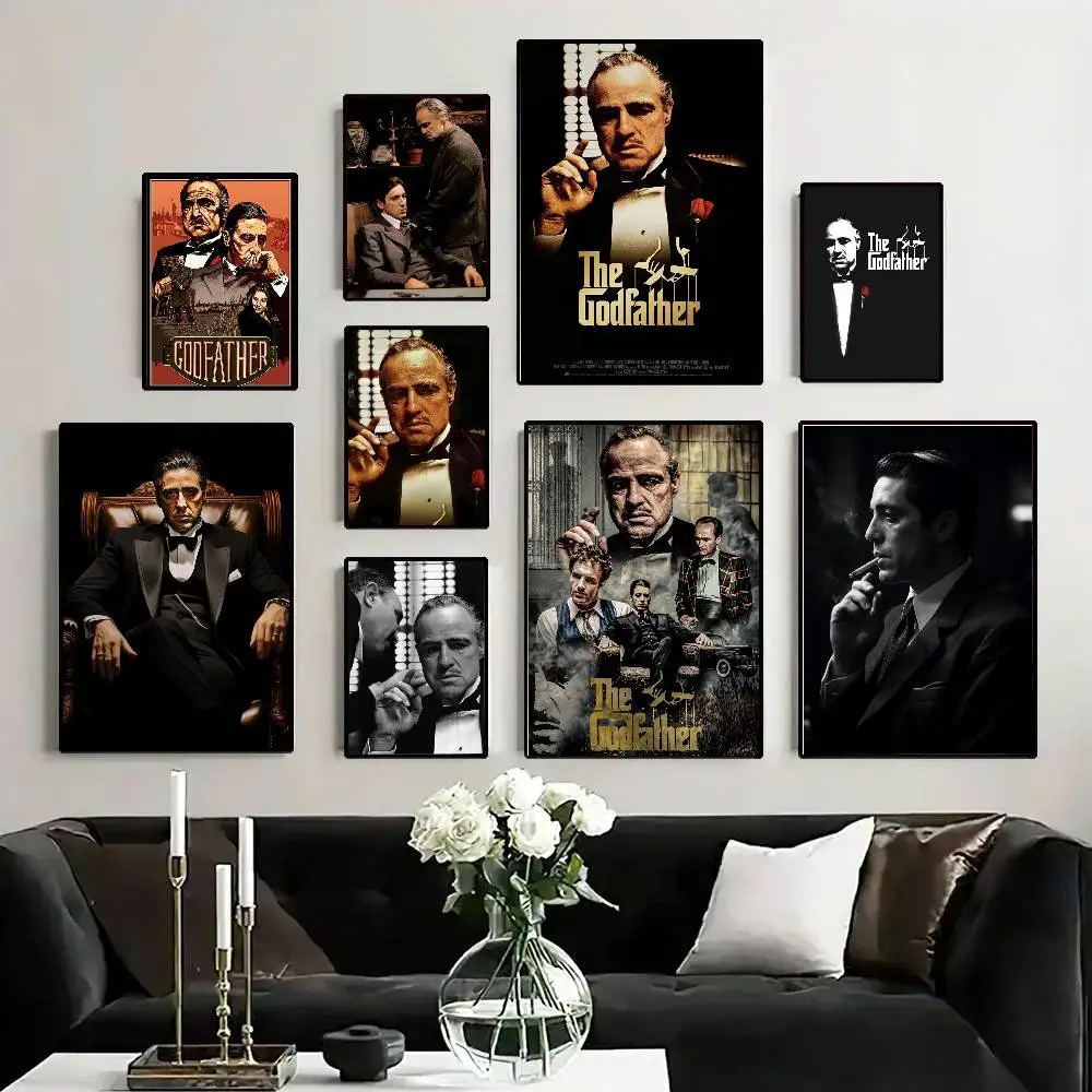 Hot Movie The Godfather Posters Living Room Bar Cafe Quality Canvas Vintage Style Comics Painting Art Home Wall Decor Picture