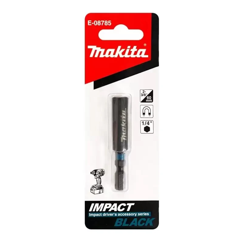 Makita E-08785 Impact Magnetic Extension Bit Holder Black 60MM/1/4\