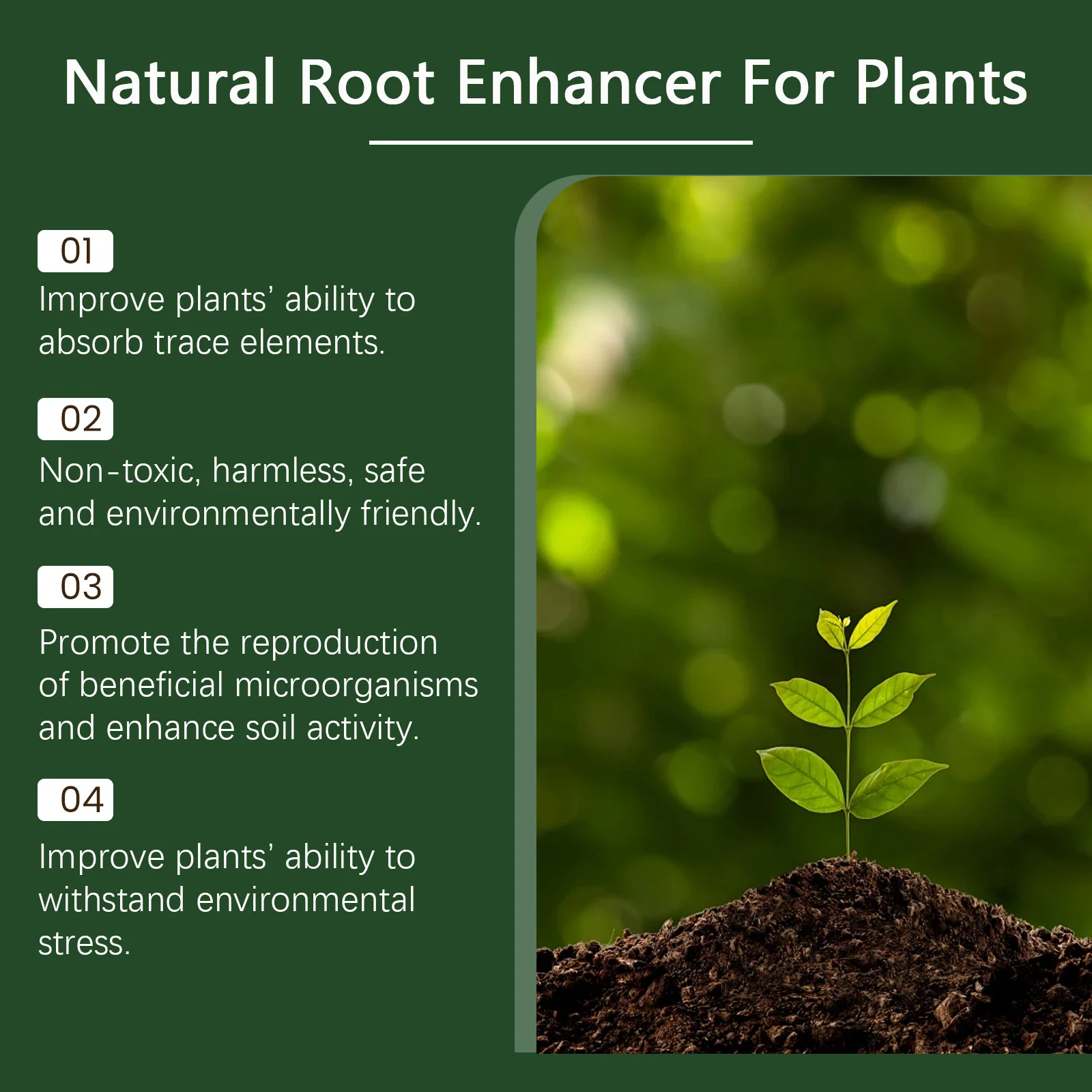 Moonspry Natural Plant Root Enhancer Powder Promote Growing Bigger & Healthier Plants Improve Absorbing Plant Fertilizer Powder