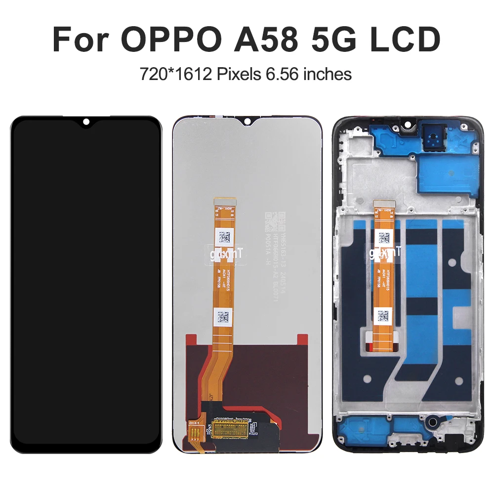OEM For OPPO A58 4G CPH2577 For OPPO A58 5G LCD Display Touch Screen Digitizer Assembly Replacement