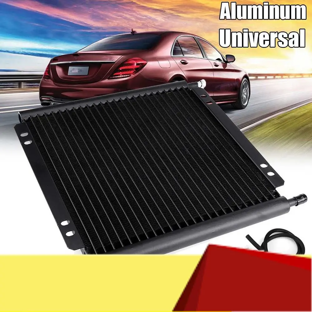 

25 Row Universal Oil Cooler Aluminum Transmission Oil Cooler Automatic Stacked Plate Oil Cooler Radiator Car Accessories-M53K