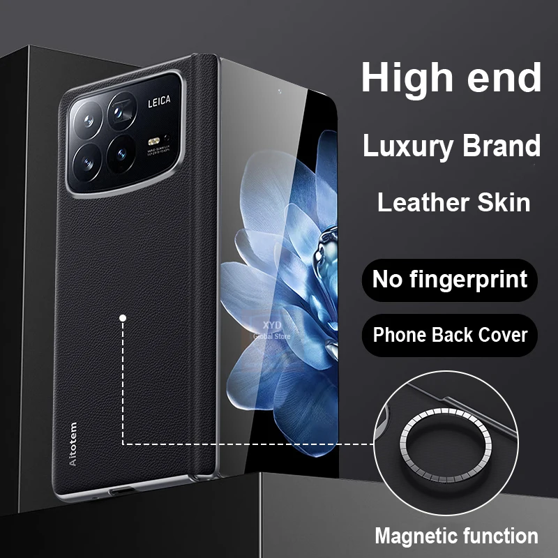 High end Magnetic Leather For Xiaomi Mix Fold 4 Case Skin Brand Phone Case For Xiaomi Mix Fold 4 Mi Fold4 Cover Back Shell Bag