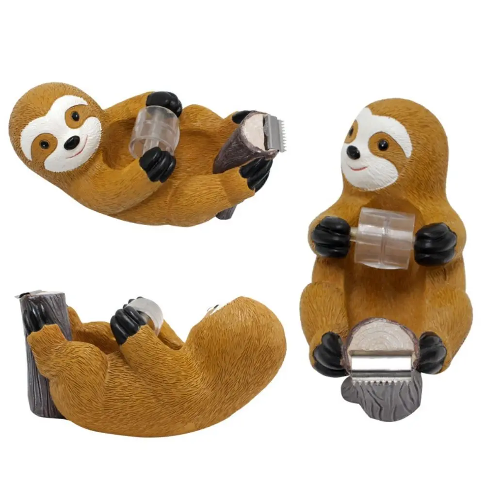 Cartoon Otter Tape Dispenser Animal Shaped Resin Non-Skid Tape Cutter Durable Sloth Tape Cutting Tool Packing Tool