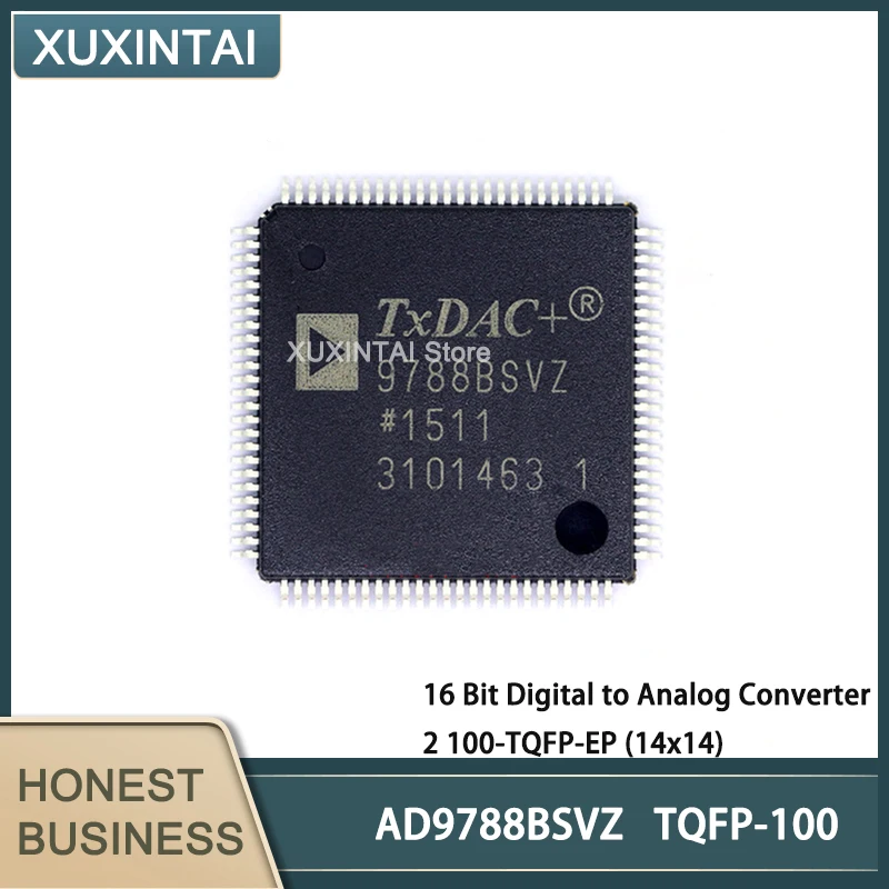 5Pcs/Lot  New Original  AD9788BSVZ AD9788 16 Bit Digital to Analog Converter 2 100-TQFP-EP (14x14)