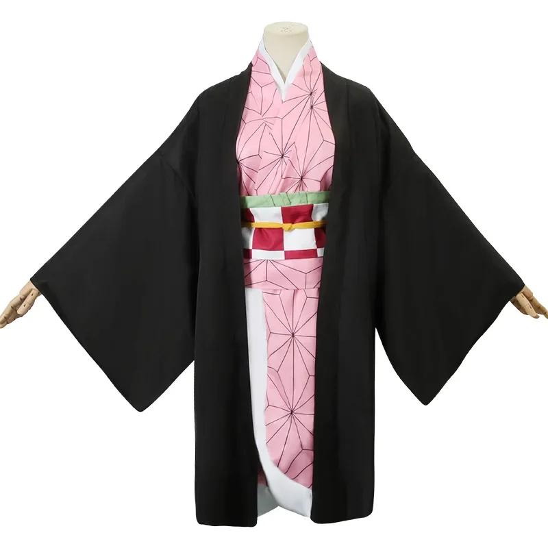 Nezuko Cosplay Anime Demon Slayer Kimetsu No Yaiba Cosplay Costume & Accessories Kamado Kimono Uniform Halloween Clothes