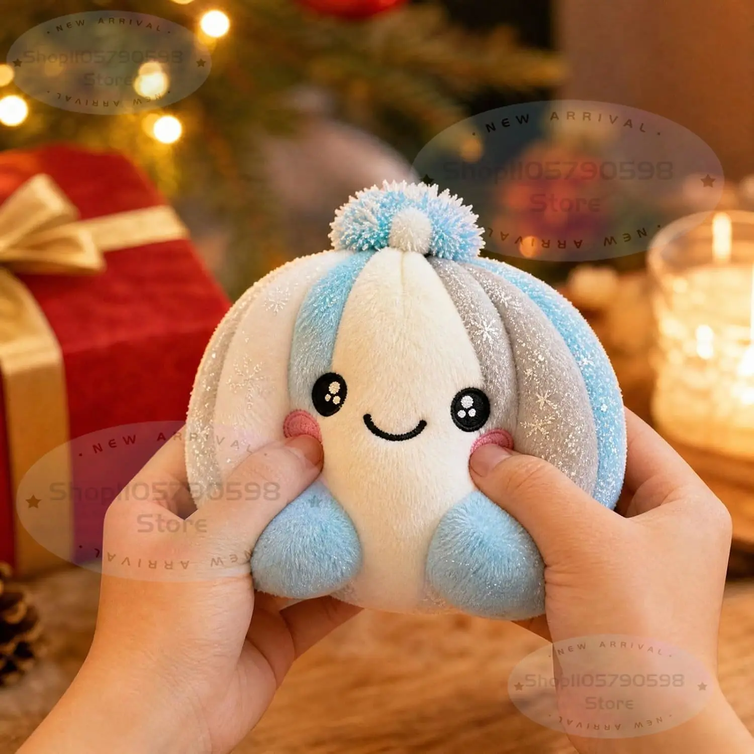 Christmas Big Mystery Dumpling, Cute Plush Stuffed Steamed Bun Squishies,Dumpling Plush Giant Dumpling Stress Ball Squeeze view 5