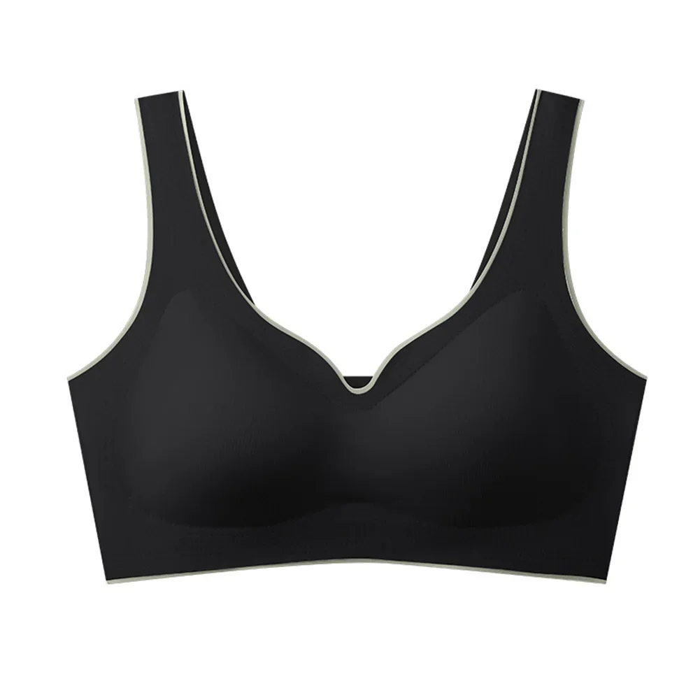 

Womens Traceless Ice Silk Push Up Padded Lightweight Underwear Comfortable Sports Bra Casual Full Cup Solid Female Yoga Tank Top