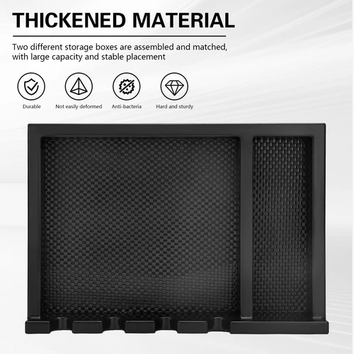 Imagen 2 del producto Caja de exhibición para cortadora de pelo eléctrica de salón, bandeja para cortadora de peluquero, estuche de almacenamiento antideslizante, soporte organizador de herramientas de corte de pelo para barbería