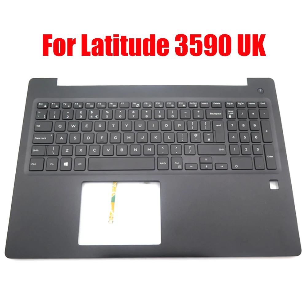 

New Backlit Laptop Palmrest For DELL For Latitude 3590 0G0DDD G0DDD AP250000800 United Kingdom UK Keyboard Fingerprint Hole