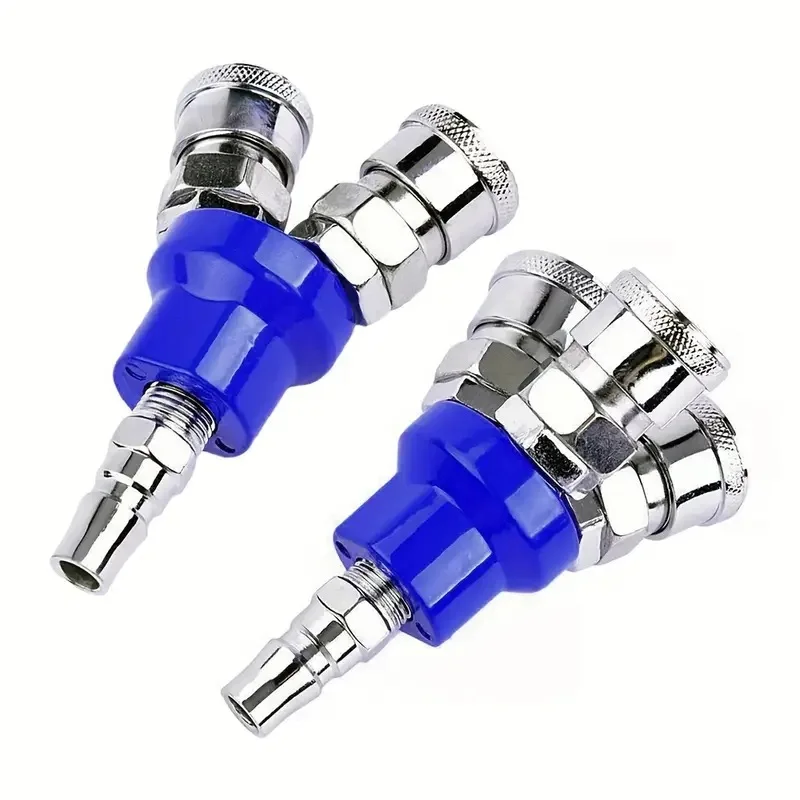 Pneumatic Quick Connector for Air Compressor, Round 2-Way  & 3-Way  Internal Thread Quick Coupler, Air Hose Splitter for Pneumat