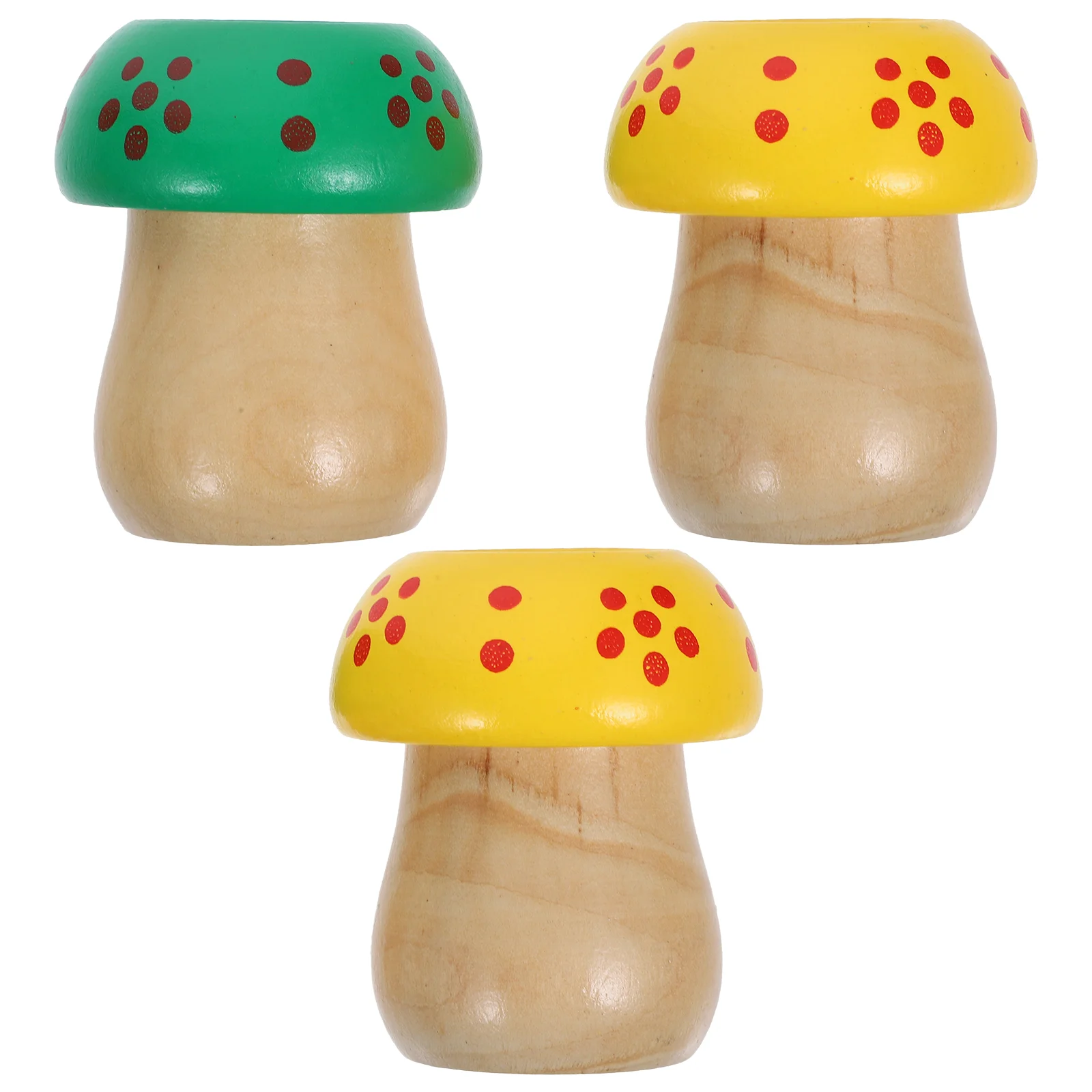 

3 Pcs Mushroom Kaleidoscope Classic Kaleidoscopes Toy Childrens Toys Glasses Observation Wooden Kids Rotating Vintage Baby