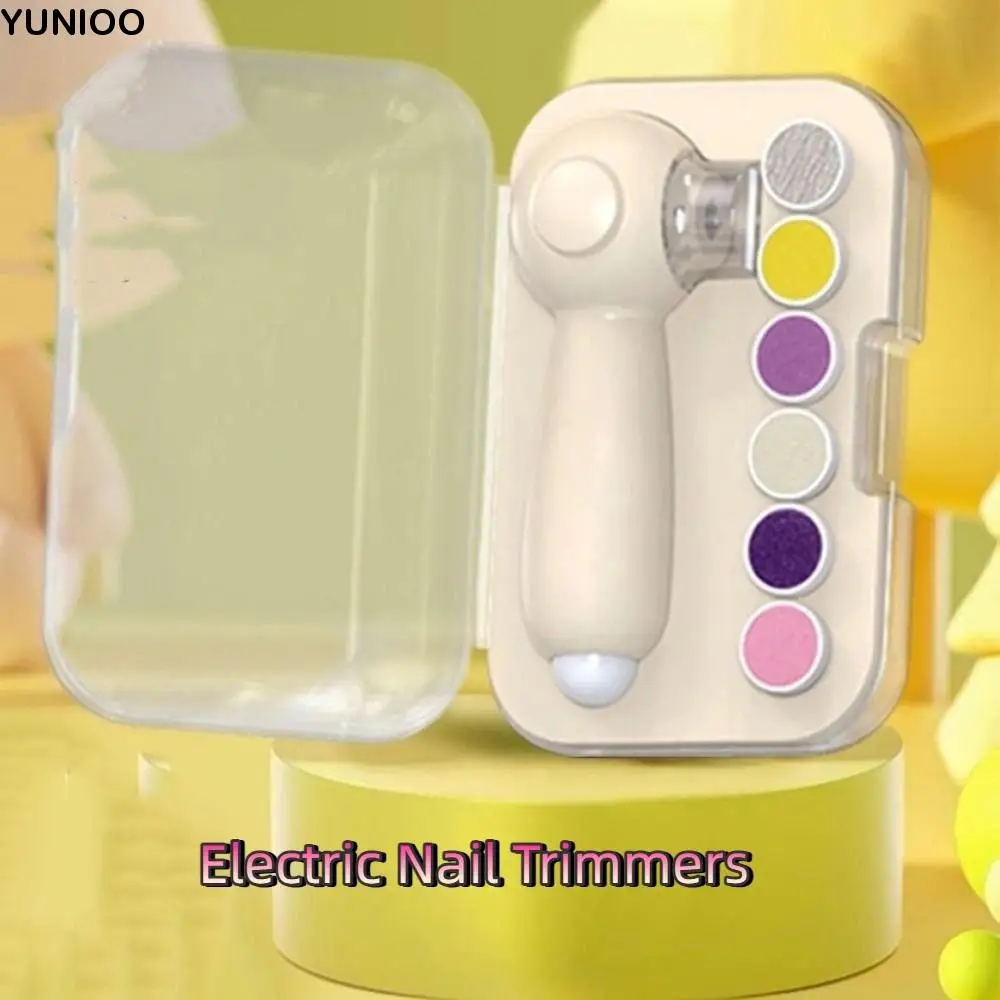 

Plastic Electric Baby Nail Trimmers Low Noise Rechargeable Baby Nail Grinder Anti-clamping 6 in 1 Baby Nail File Clipper