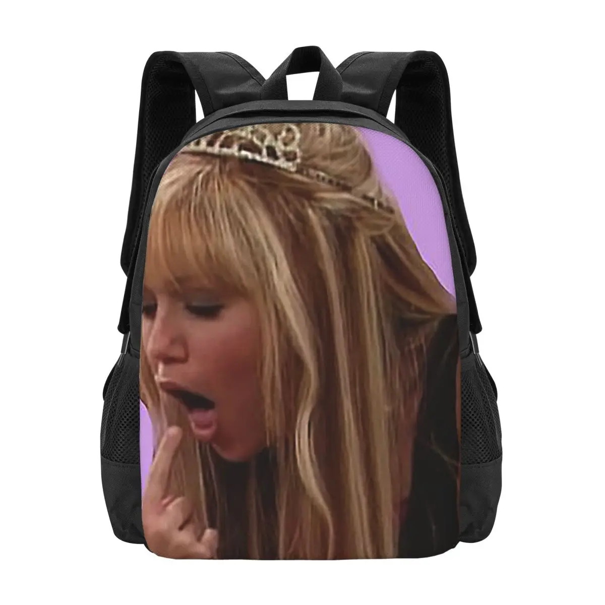 Funny Hannah Montana Stick Backpack Hot Sale Daypack Large Capacity Boys Girls BookBag School Bag Shoulder Bags for Men Women