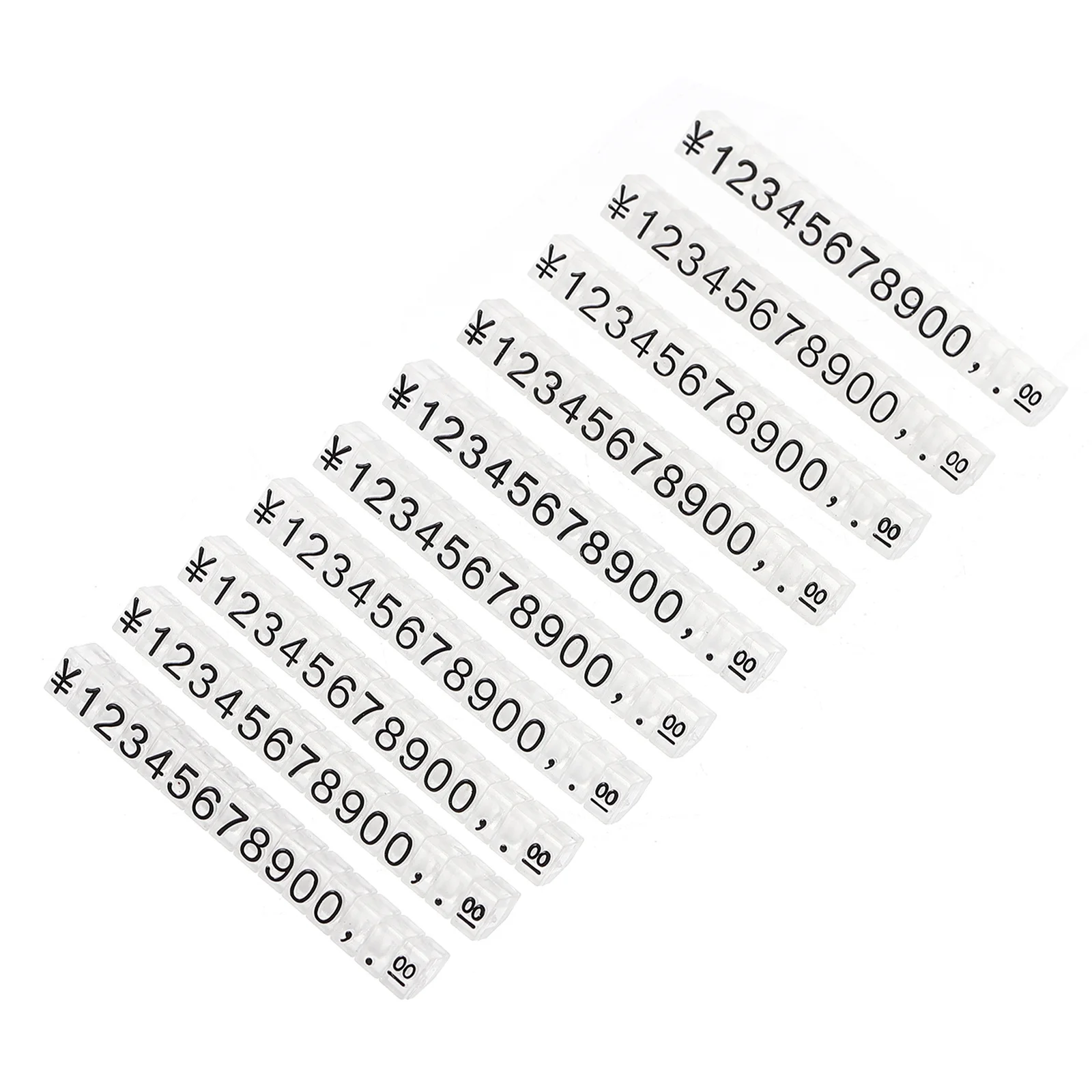 10pcs Price Tags Jewelry Store Display Signs Plastic Material Durable Long Use Labels Numbers Stickers Price Boards
