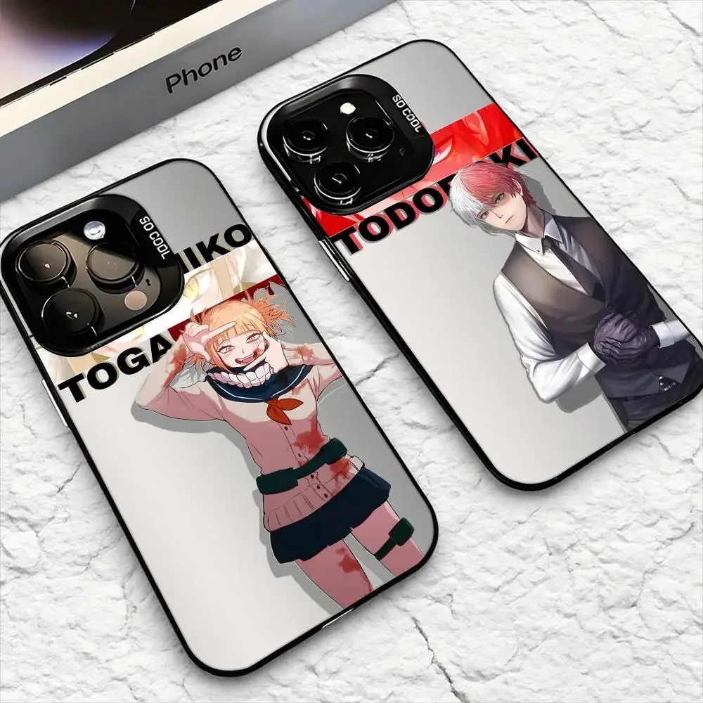 Funda de teléfono de anime japonés My HeroS A-Academia para iPhone 17 16 15 14 13 12 11 Pro Max Air Matte Laser Aurora Funda a prueba de golpes