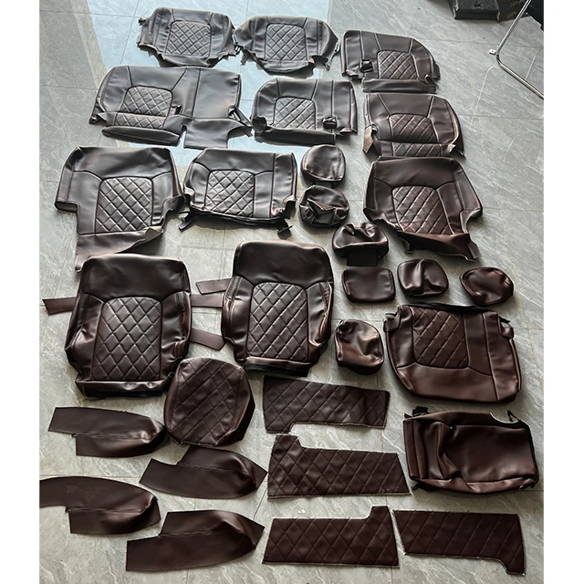 Applicable for 08-21 Land Cruiser LC200 Car Seat Leather Cover Fully Covered Leather\door Armrest Box Leather Customized