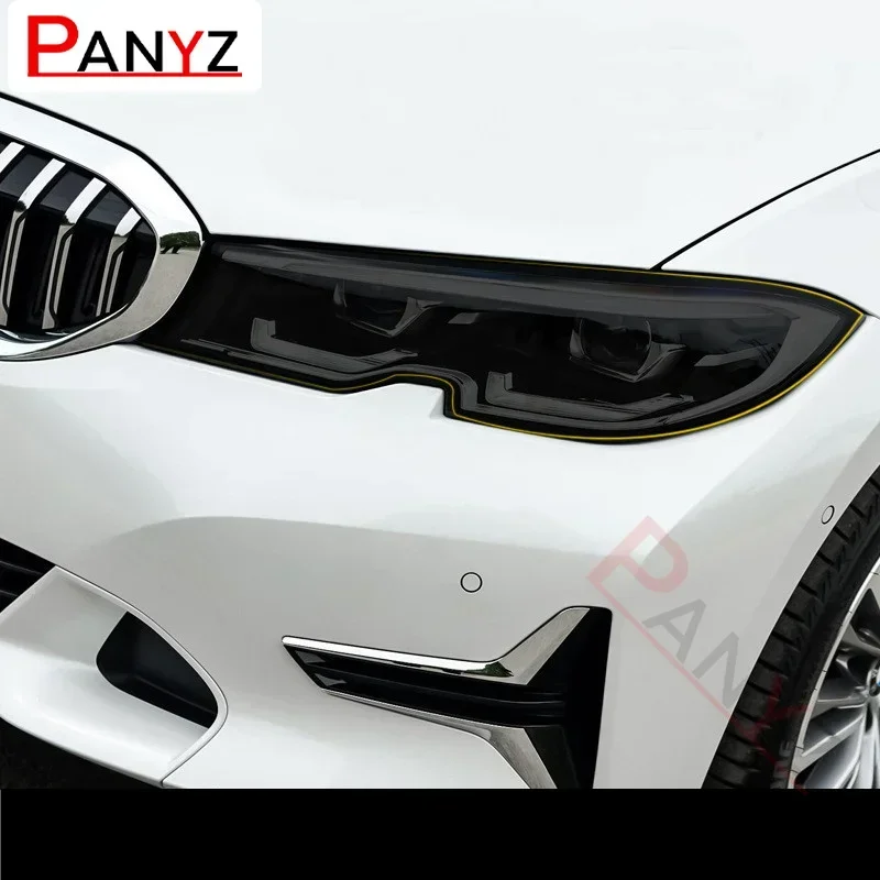 

Blackened/Transparent TPU Headlights Film For BMW 2 3 4 5 7 Series 2013-2020 Car Front Light Protective Sticker Accessories 2Pcs