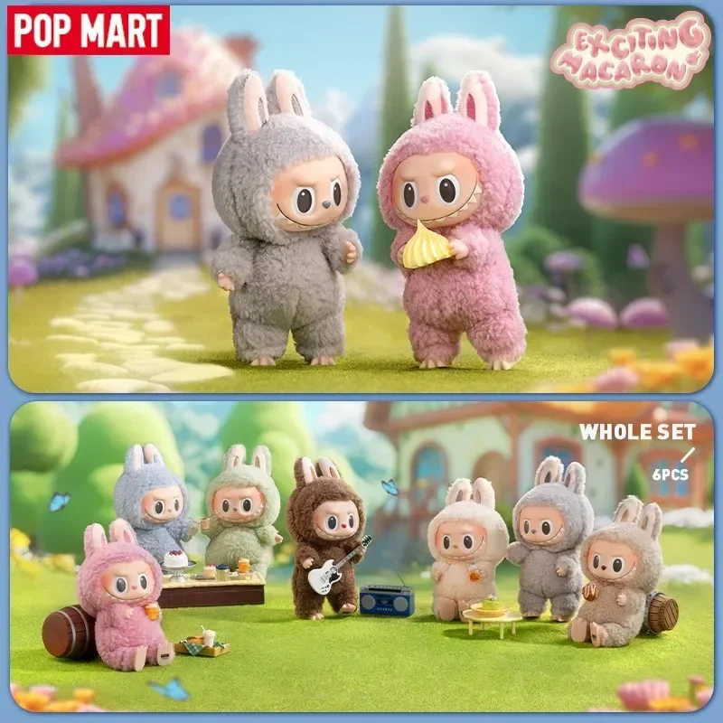 POP MART THE MONSTERS - Exciting Macaron Series Blind Box Guess Bag Desktop Decoration Cute Model Gift Girl Blind Bag Toys Anime