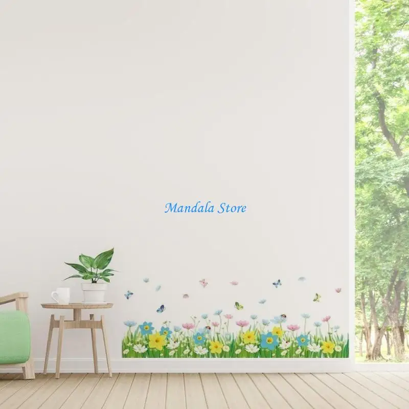 

U2JC Romantics Florals Wall Decoration Sticker Easy Apply & Remove for Any Room