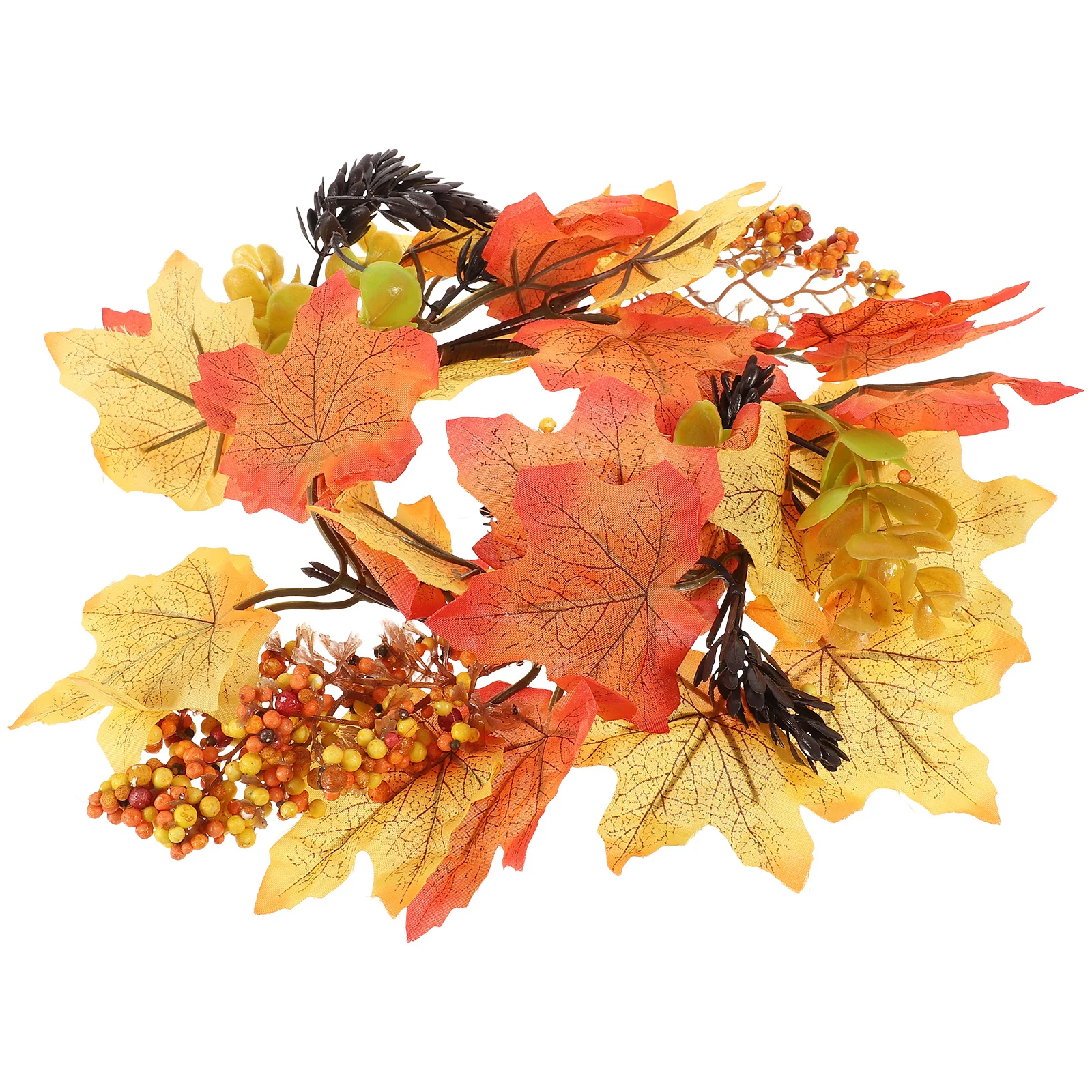 

Maple Leaves Wreath Fall Garland Front Door Thanksgiving Decor Exquisite Party Decoration Thanksgiving Decor Door Garland