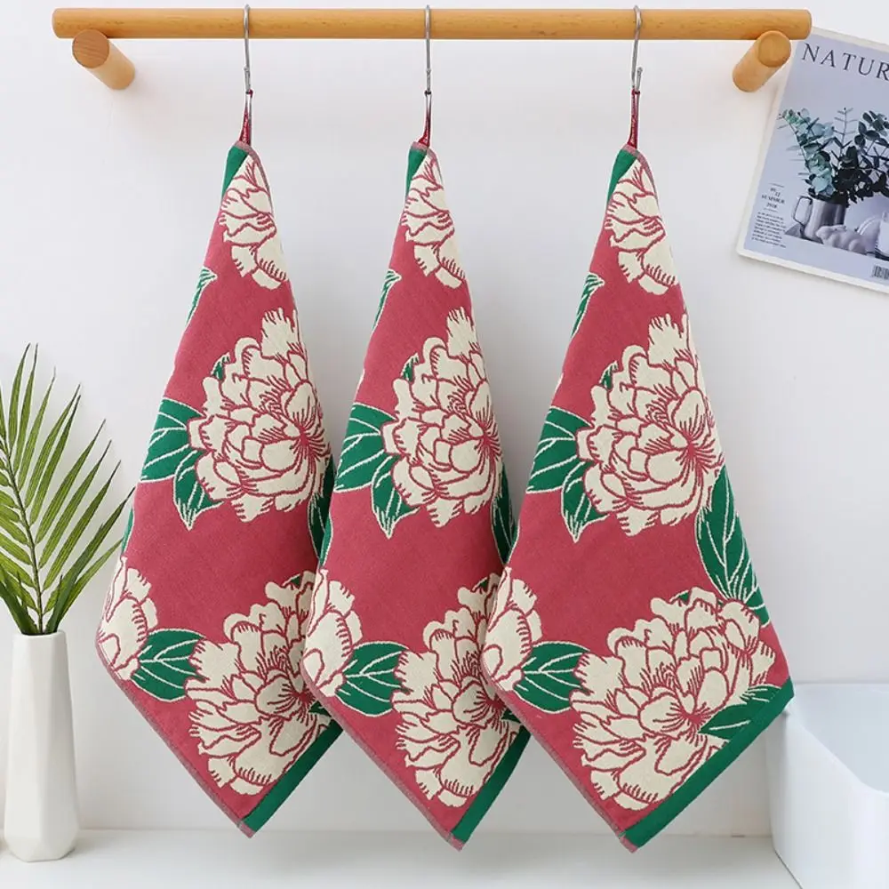 New 34x40cm Large Hand Towel Quick Dry Decorative Pure Cotton Dish Cloth 4 Layer Cotton Gauze Tea Towel Home Restaurant
