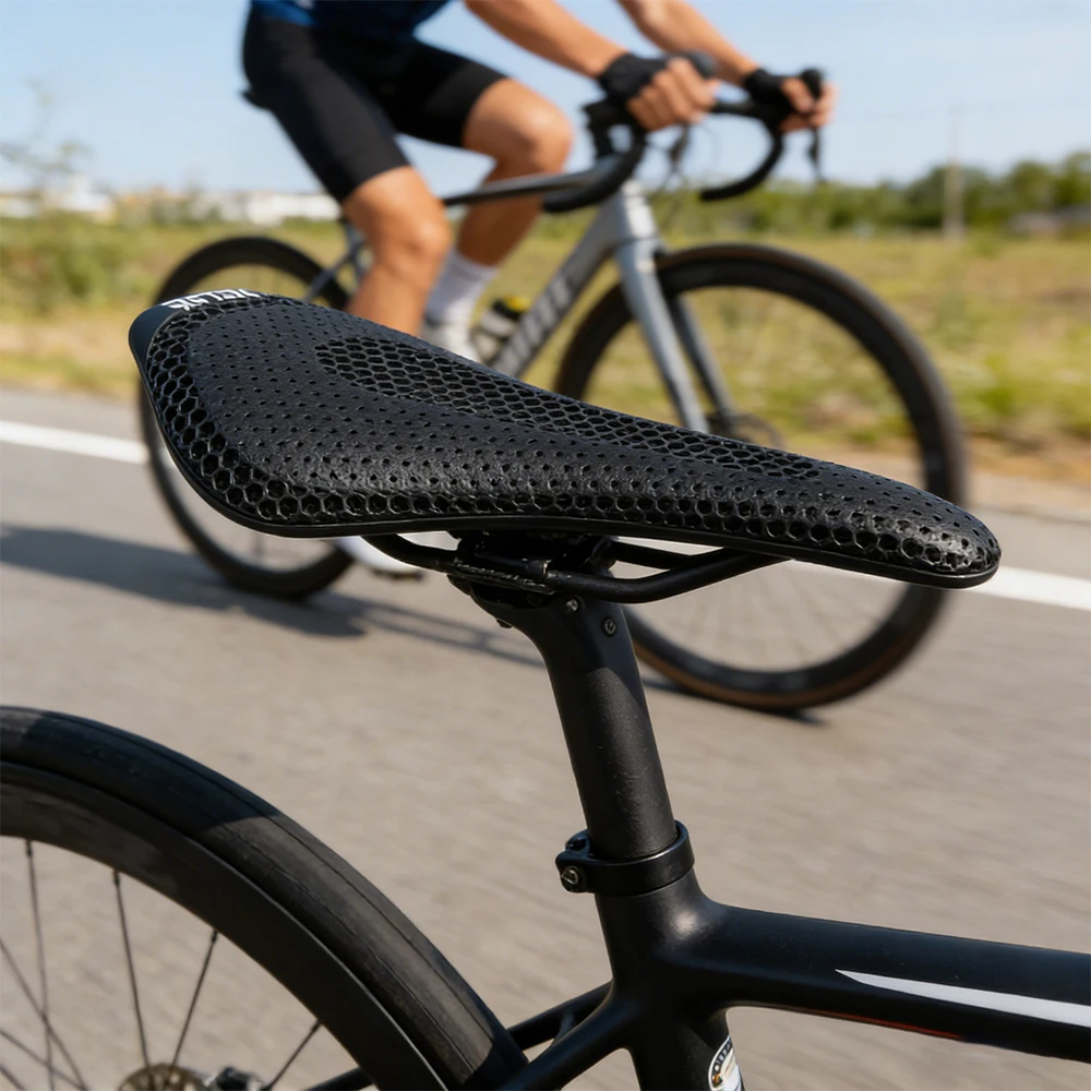 Vollcarbon 3D-gedruckter Sattel, ultraleicht, 173g, 7*9, Fahrradsitz für Herren und Damen, Triathlon, Rennrad, MTB, Mountainbike, Gravelbike, Faltrad – Detail 11