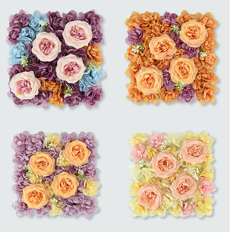 9Pcs Artificial Flower Peony Wall Panels 3D Flower Backdrop For Home Salon Wedding Party Bridal Shower Indoor Outdoor Decoration