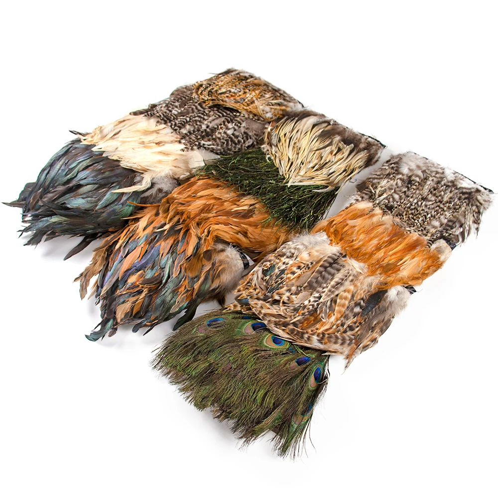 1Meter Natural Pheasant Feathers Peacock Rooster Chicken Feathers for Crafts Clothes Sewing Fringe Trim Decoration Tape Ribbon