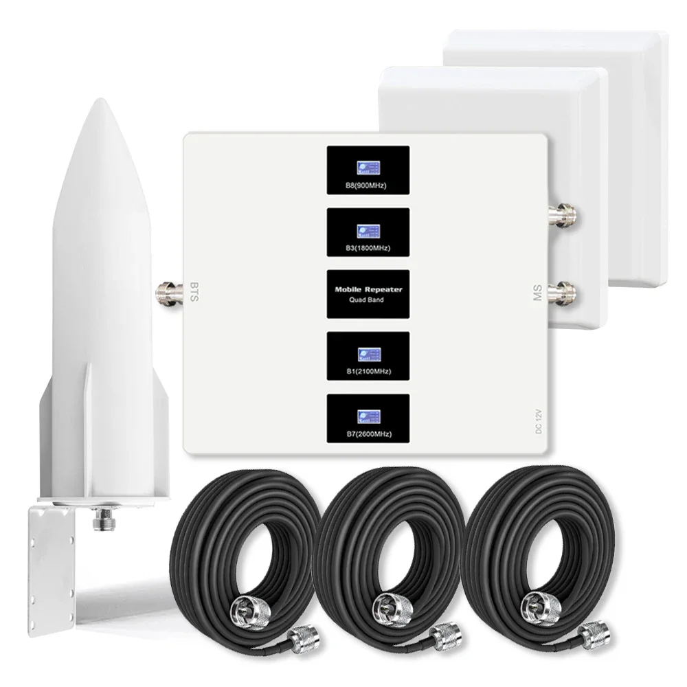 Пятидиапазонный усилитель для мобильного телефона 20/8/3/1/7 800 900 1800 2100 2600 МГц Усилитель сотовой связи GSM 2G 3G 4G Усилитель сигнала мобильного телефона