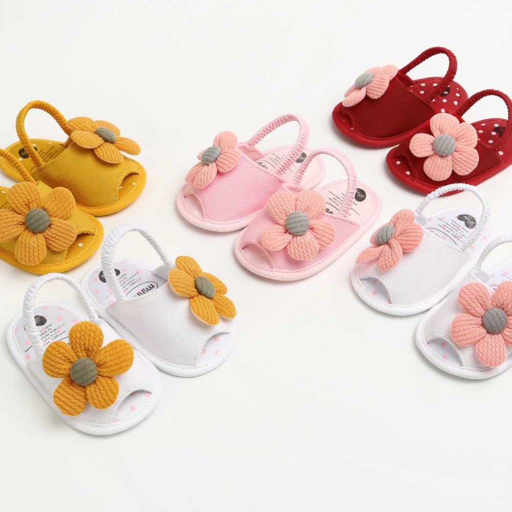 

Baby Cute Sunflower Sandals Baby Princess Wind Sandals Summer Comfortable Soft Soled Baby Toddler Shoes