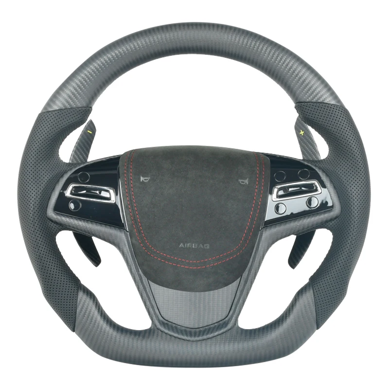 

Customized car interior accessories real carbon fiber steering wheel for Cadillac ATS ATSL ATSV XTS