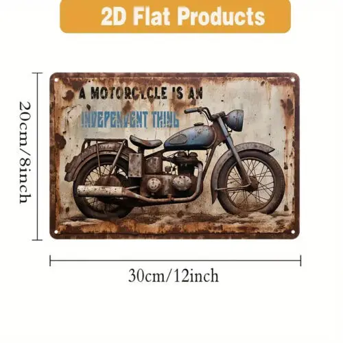 Retro Metallschild aus Aluminium, Motorrad-Blechschild, Wandkunst-Dekoration, Vintage Garage-Aluminium