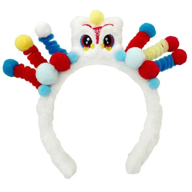 

39BD Carnivals Party Dragon Head Headband Adult New Year Performances Hairband