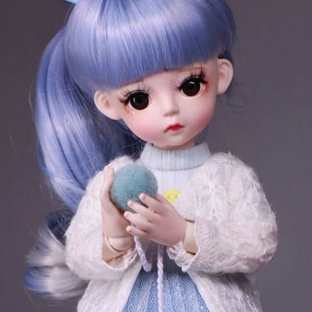 YUTOTUE 30 سنتيمتر الارتفاع لطيف فتاة دمية لعبة مع الملابس القابلة للإزالة الأحذية الباروكات مجموعة الاطفال هدية صغيرة BJD