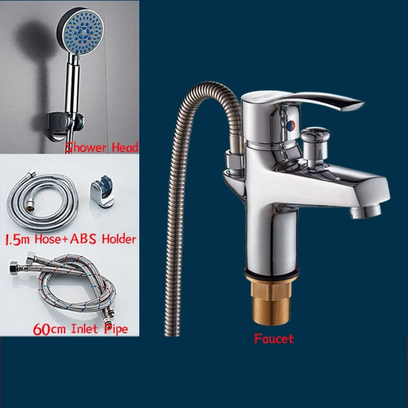 

Bathroom Basin Faucet Set 2 Function with Shower Head Hot And Cold Water Mixer Tap Crane Toilet Valve Nozzle Bathtub Sink Faucet