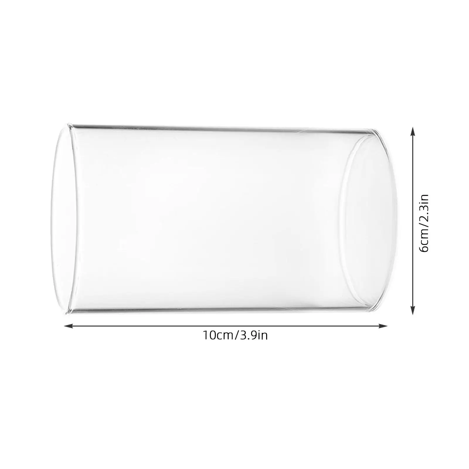 Glass Holder Sleeve High Borosilicate Transparent Cover Windproof Open Flame Decorative Cylinder for Home Wedding
