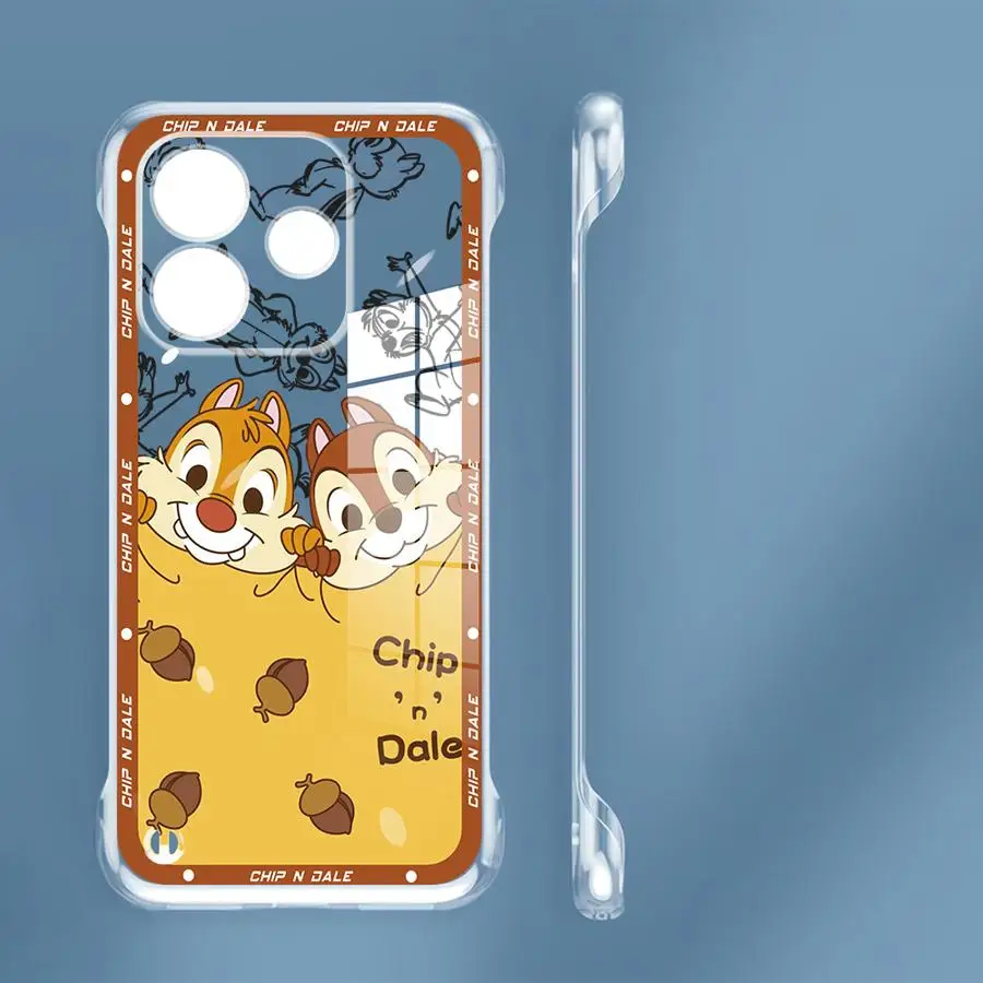 Disney Chip 'n' Dale Phone Case for Redmi Note 14ProPlus5G 14 13ProPlus 13 Pro 10Pro4G 12Pro5G Luxury Coque