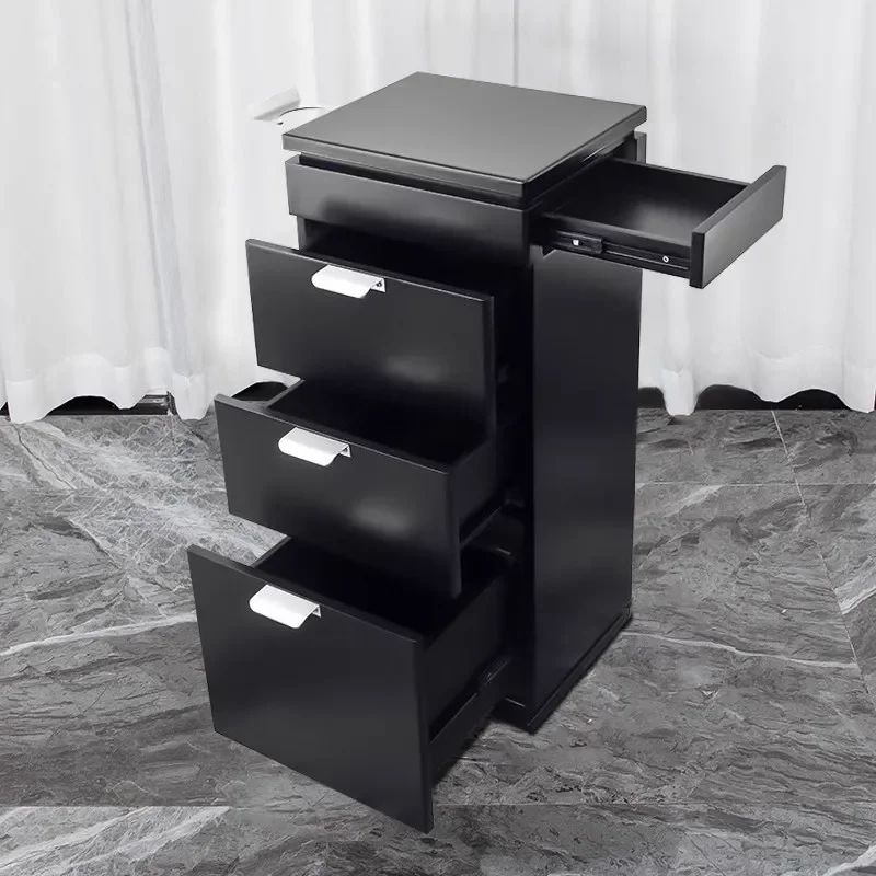 DSAhairdresser tool cabinet hair salon special solid wood cabinet work haircut storage locker hair cutting cabinet trolley