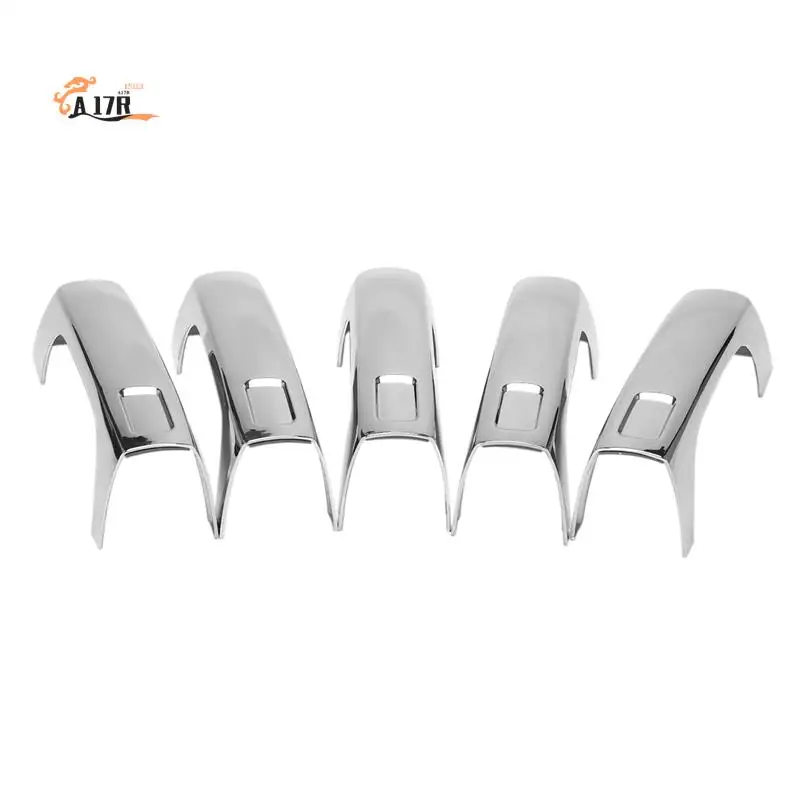 

A17R-5PCS Car Front & Rear Door Handle Cover Trim For Hummer H3 H3T 2006-2010 Exterior Door Chrome Handle Bezel