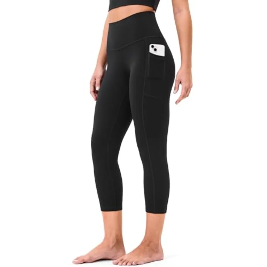

Colorfulkoala Women's High Waisted Yoga Capris 21" Inseam Leggings with Pockets