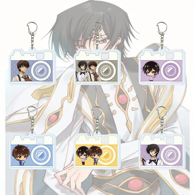 Code Geass: Lelouch of the Rebellion 6CM Cartoon Figure Acrylic KeyChain Transparent Pendant Backpack Ornament Birthday Gift