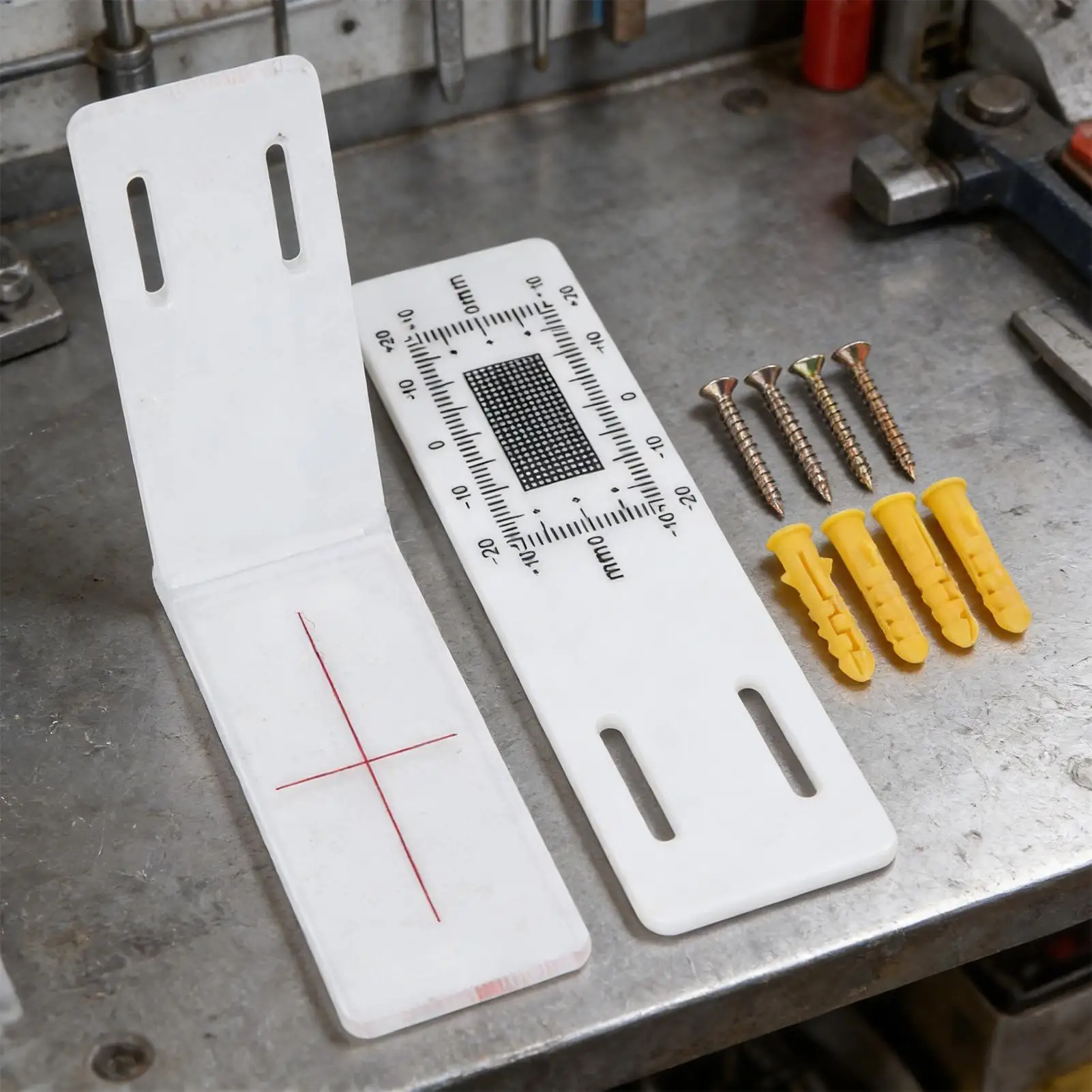 

Concrete Crack Monitor L Shape Acrylic Ruler Crack Monitoring Tool for Detection Tracking Building Internal External Wall Corner