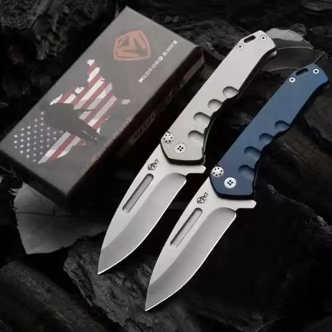 Medford folding knife high hardness D2 all steel folding knife camping outdoor self-defense folding knife