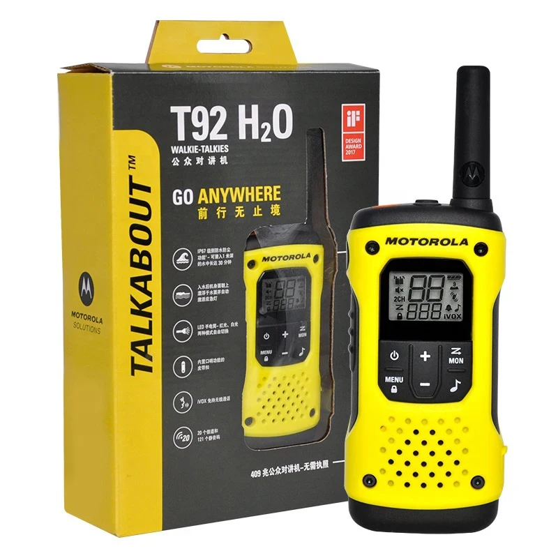 Motorola TALKABOUT T92 H2O Public Radio Service [IP67] Extreme sport Emergency Rescue License free Handstand [Single]