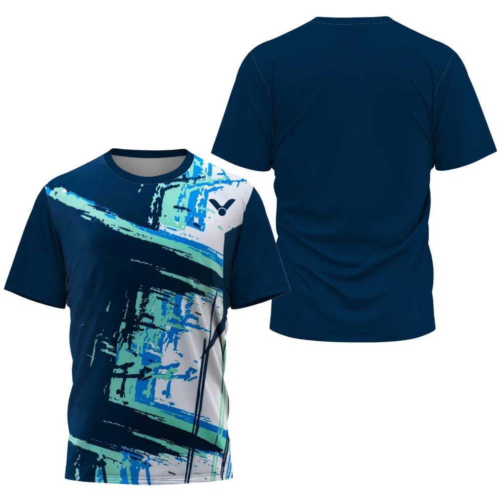 Brand New Men\'s T-shirt Table Tennis And Badminton Training Suit Summer Daily Sports Shirt Large Breathable Short Sleeve Top