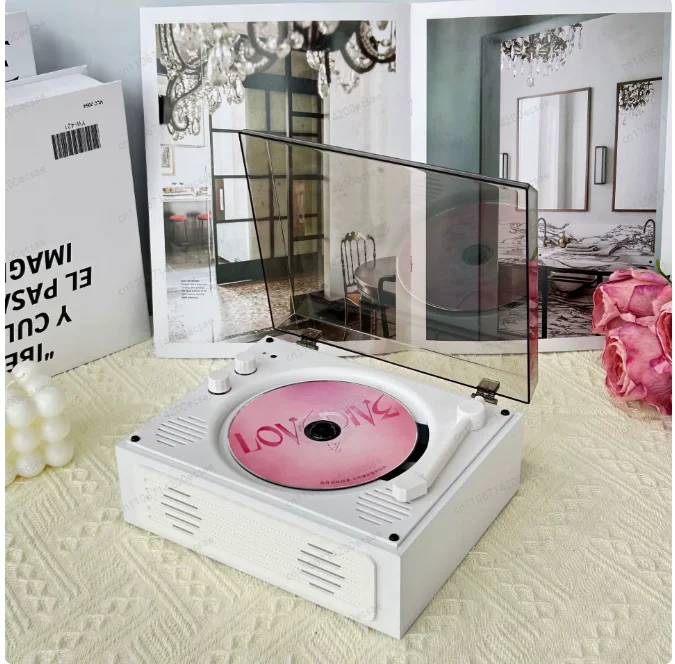 Retro Bluetooth Audio All-in-one Machine, Portable CD Player, Music Album CD Player, Gift Giving