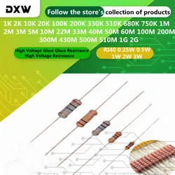 High Voltage Glass Glaze Resistance RI40 0.25W 0.5W 1W 2W 3W 1K 100K 1M 5M 10M 50M 100M 200M 500M 1G 10G High Voltage Resistance